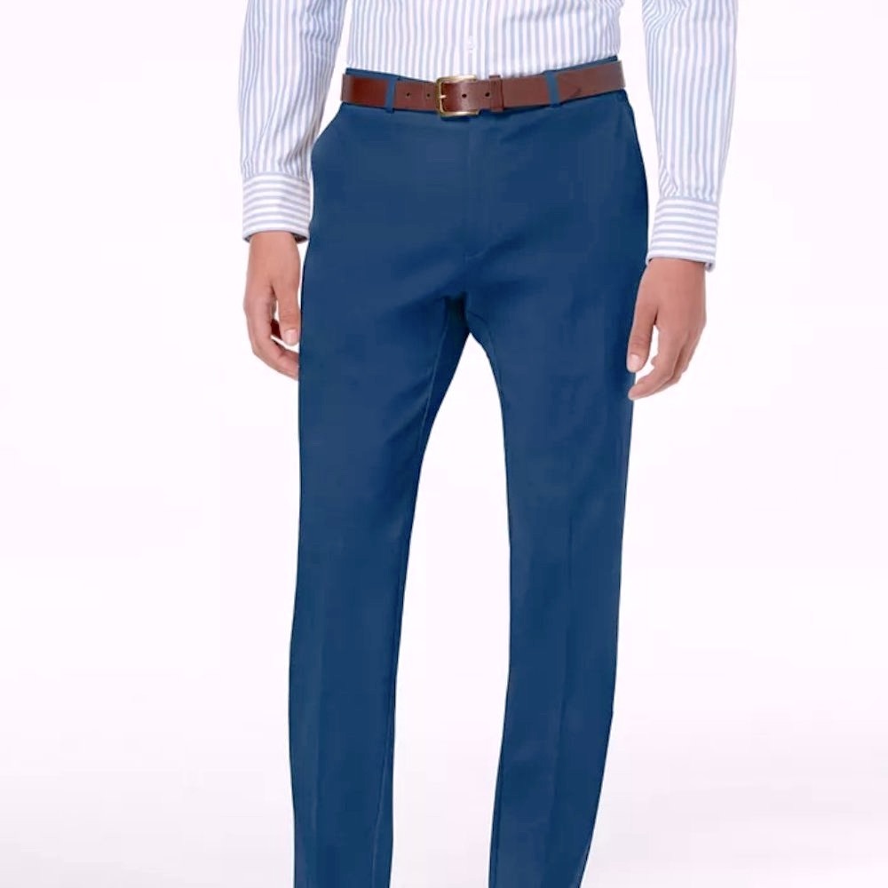NWT Tommy Hilfiger Redmond Stretch Flat Front Tapered Blue Pants 40x32 NWT